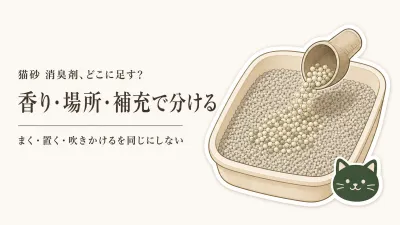 猫砂 消臭剤と消臭ビーズを比較｜楽天でレビュー数が多い商品を香り・場所・補充で選ぶ