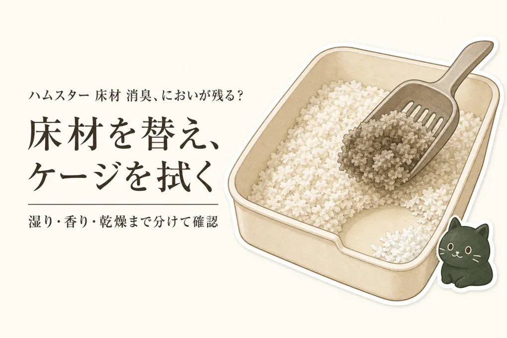 ハムスターの床材を部分交換するなら？消臭ペーパーとケージクリーナーの選び方