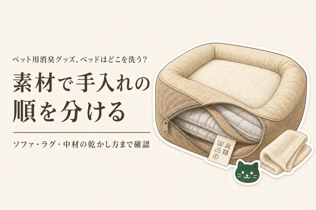 ペットベッド 消臭は洗う？ソファ・ラグと素材別に「洗える・拭く・乾かす」を整理